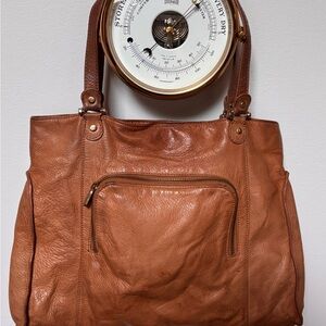 Liz Claiborne NYC Tan Leather Tote Bag